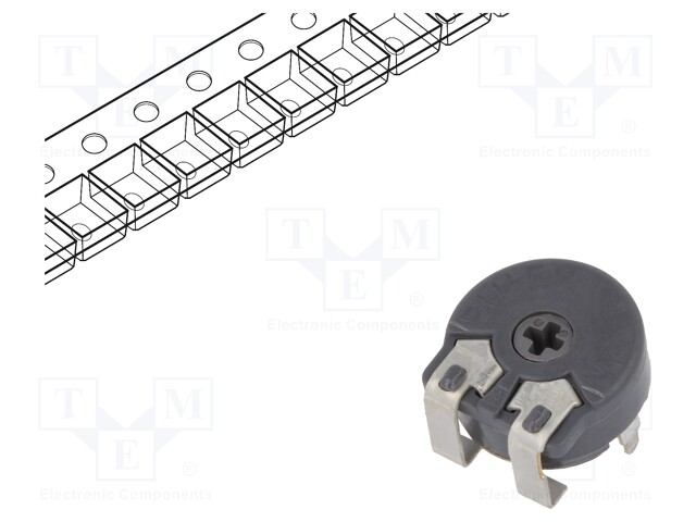 Potentiometer: mounting; single turn,horizontal; 50kΩ; 150mW; SMD