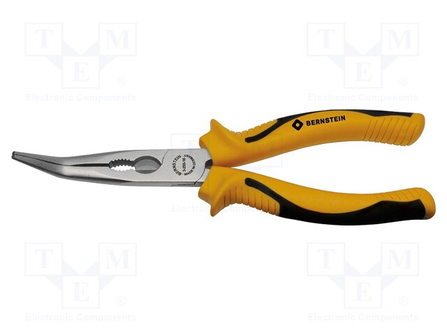 Pliers; curved,half-rounded nose; 205mm