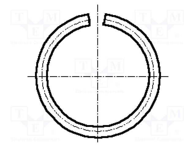 Protective ring; spring steel; Shaft dia: 80mm; BN: 825; Øint: 76mm