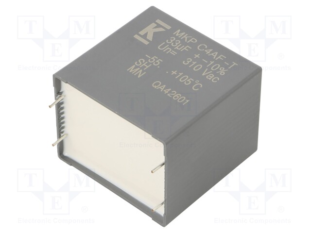 AC Film Capacitor, 33 µF, 310 VAC, Metallized PP, ± 10%, C4AF Series, Radial Box