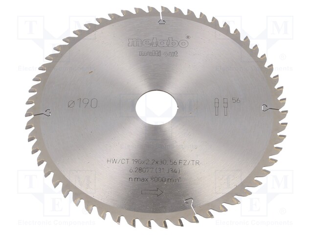 Circular saw; Ø: 190mm; KS 66,KS 66 Plus,KSE 68 Plus; HW/CT