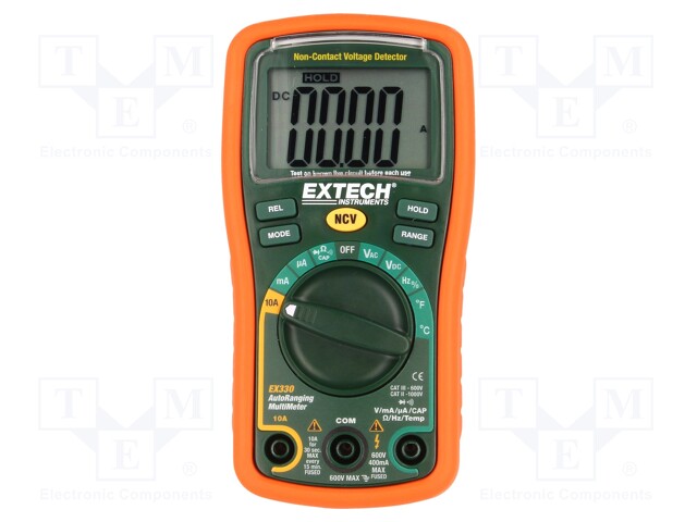 Digital multimeter; LCD (3999); VDC: 400m/4/40/400/600V