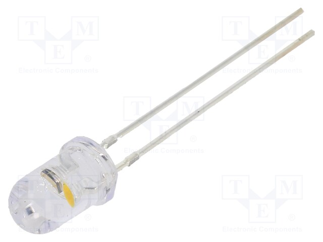 LED; 10mm; yellow; 10000÷12000mcd; 30°; without flange