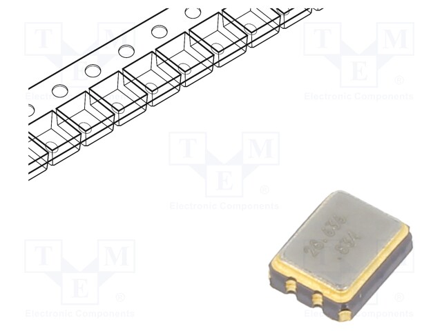 Resonator: quartz; 28.6363MHz; 15pF; SMD; Body dim: 3.2x2.5x1.1mm