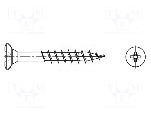 Screw; for wood