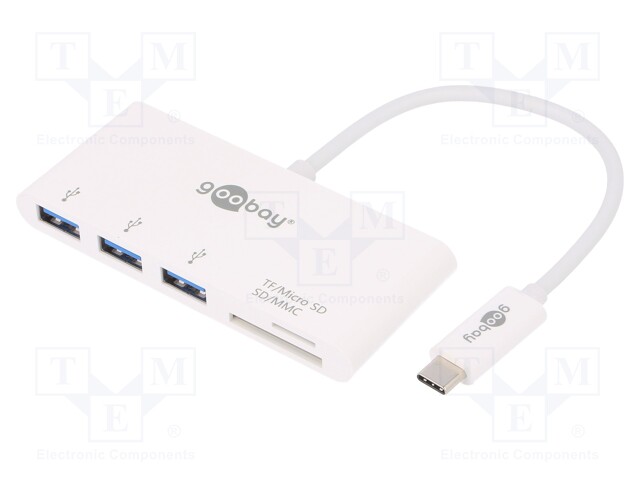 Adapter; USB 3.0; 0.15m; Colour: white