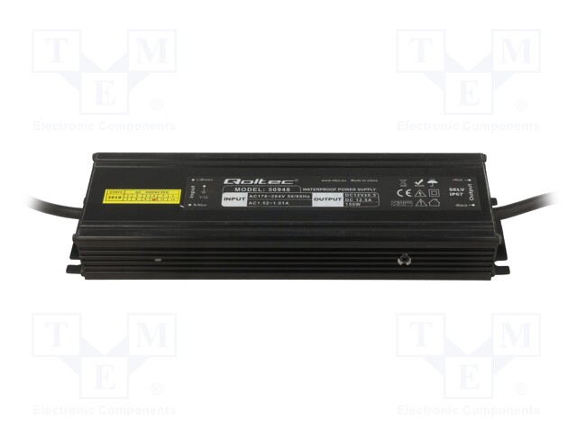 Power supply: switched-mode; LED; 150W; 12VDC; 12.5A; 220÷240VAC