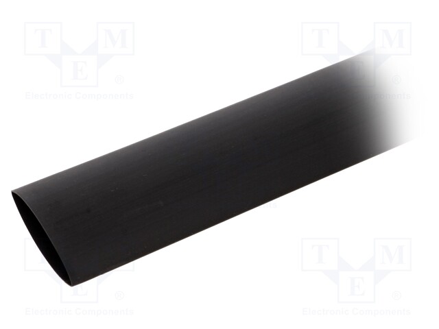 Heat shrink sleeve; 2: 1; 19.05mm; L: 1.2m; black; polyolefine