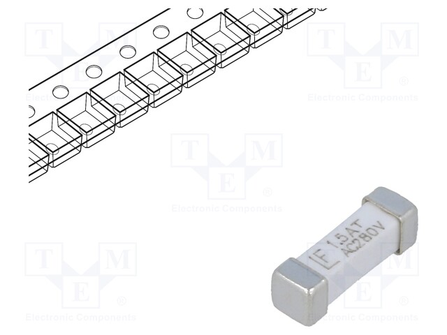 Fuse: fuse; time-lag; 1.5A; 280VAC; SMD; ceramic; 10,1x3,1x3,25mm