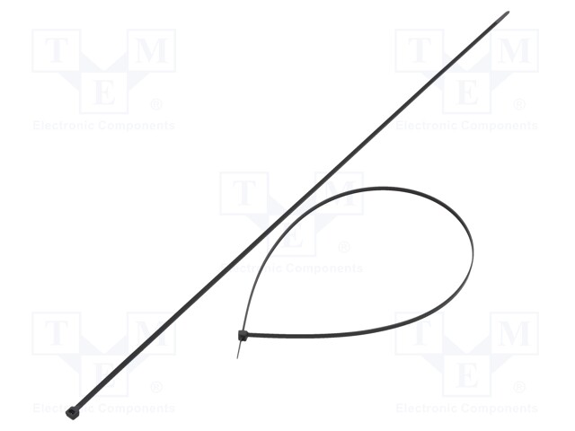 Cable tie; L: 650mm; W: 4.8mm; polyamide; 222N; black; Ømax: 195mm