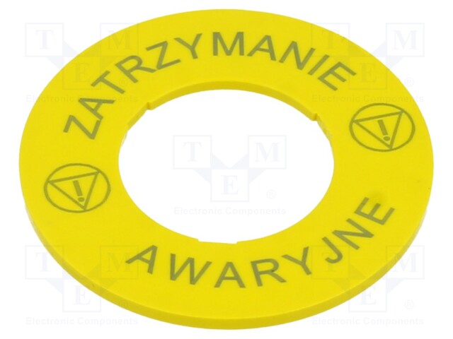 Description label; yellow; 45mm