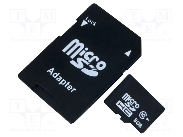 Micro SD card 8GB with SD adaptor; SD Micro