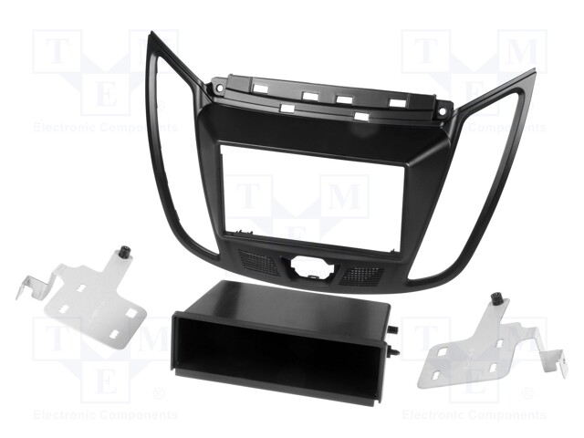 Radio mounting frame; Ford; 2 DIN; matt black