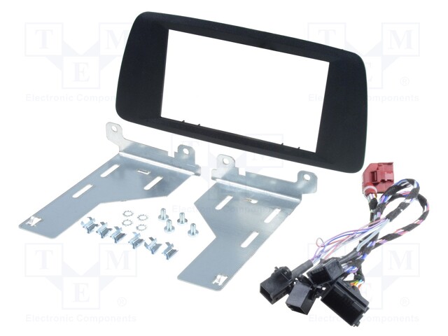 Radio mounting frame; Seat; 2 DIN; graphite