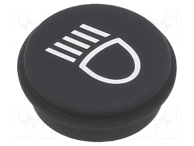 Button; Ø21mm; Pushbutton: round; black; 09