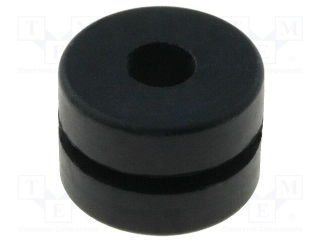 Grommet; Ømount.hole: 8.1mm; Øhole: 3.6mm; rubber; black