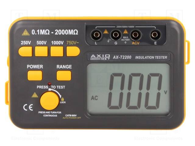 Insulation resistance meter; LCD (1999),with a backlit