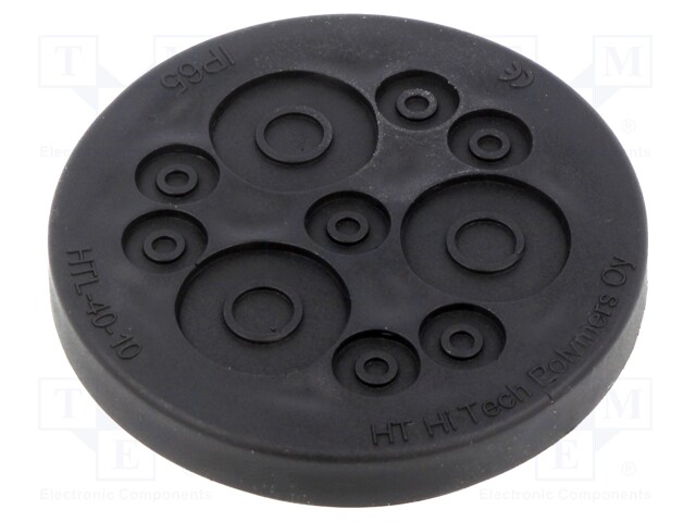 Multigate grommet; Ømount.hole: 40mm; black; Panel thick: 1.5÷5mm