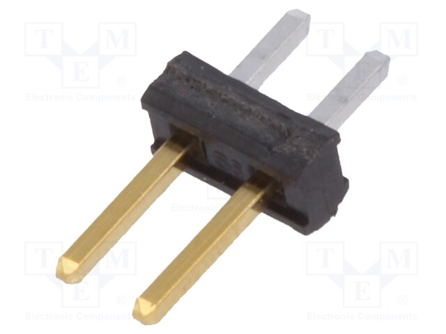 Pin header; wire-wire/PCB; male; Milli-Grid; 2mm; PIN: 2; THT; 2A