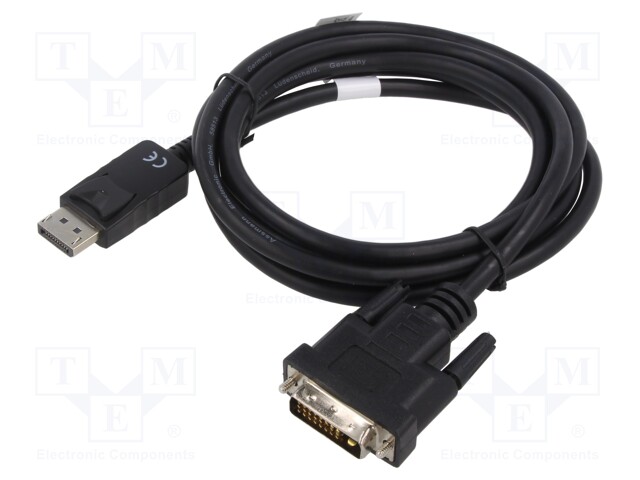 Cable; DisplayPort 1.1a,HDCP 1.3; 2m; black