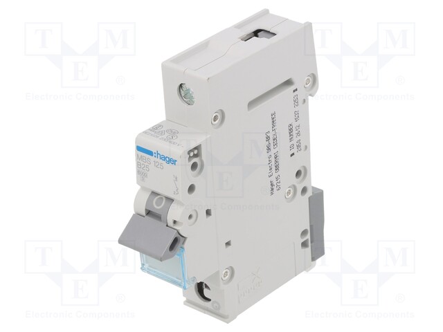 Circuit breaker; 230/400VAC; Inom: 25A; Poles: 1; DIN; Charact: B