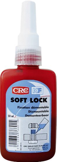 Threadlock adhesive; blue; liquid; bottle; 50ml; CRC SOFT LOCK