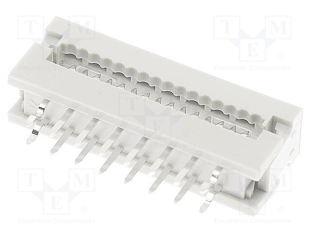 IDC transition; PIN: 16; IDC,THT; for ribbon cable; 1.27mm