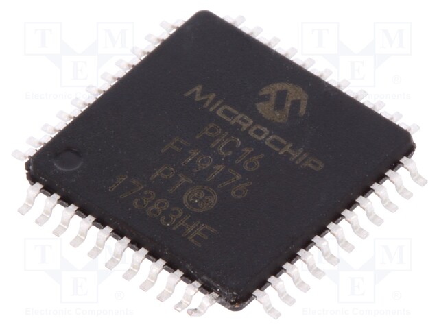 PIC microcontroller; Memory: 28kB; SRAM: 2048B; EEPROM: 256B; SMD