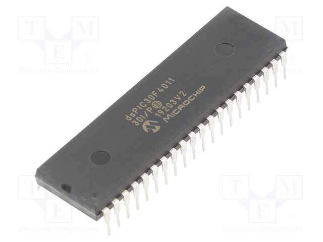 DsPIC microcontroller; SRAM: 2048B; Memory: 48kB; DIP40; 2.54mm