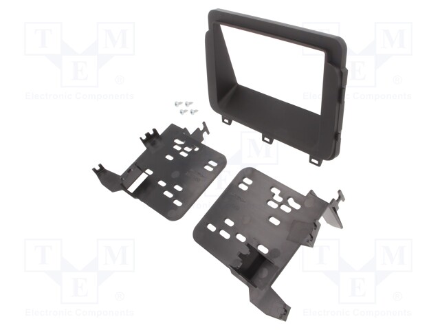 Radio mounting frame; Kia; 2 DIN; matt black