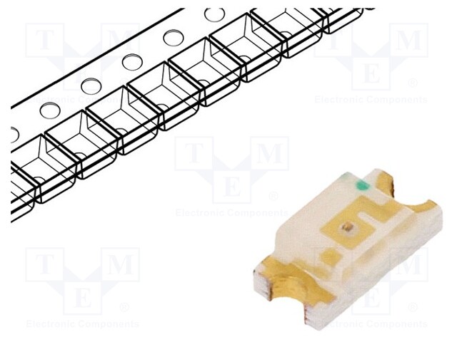 LED; SMD; 1206; yellow; 100÷150mcd; 3.2x1.6x1.1mm; 120°; 1.6÷2.4V