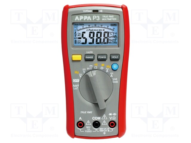 Digital multimeter; LED (6000),with a backlit; I DC: 6/10A