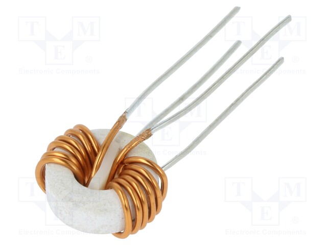 Inductor: wire; THT; 100uH; 3.1A; 6mΩ; 230VAC; 6x5mm; -20÷+50%; 10kHz