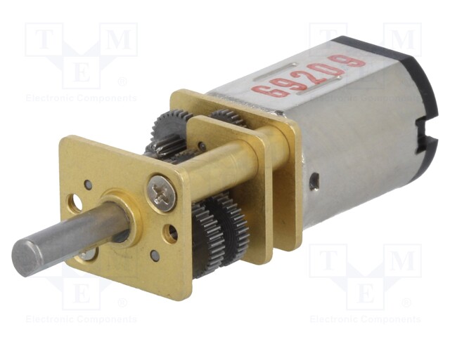 Motor: DC; with gearbox; HPCB 6V; 6VDC; 1.5A; Shaft: D spring; 33rpm