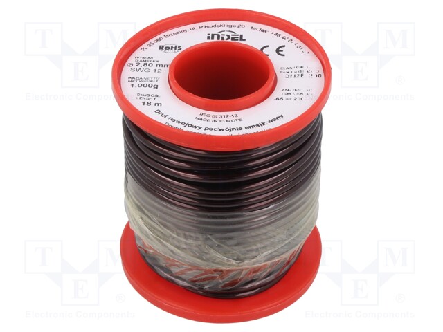 Coil wire; double coated enamelled; 2.8mm; 1kg; -65÷200°C