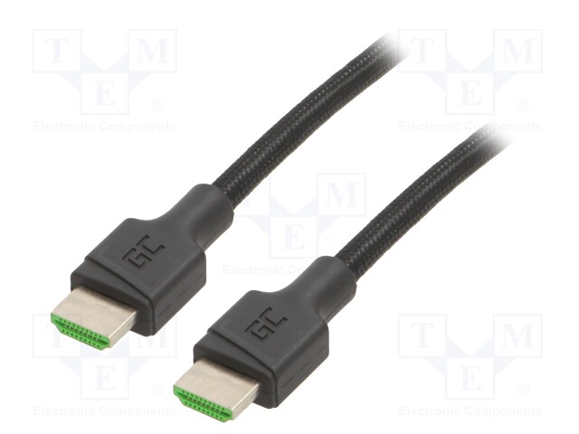 Cable; HDCP 2.2,HDMI 2.0; HDMI plug,both sides; 1.5m; black