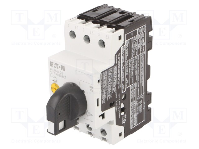 Motor breaker; 9kW; 220÷690VAC; DIN; Overcurrent release: 16÷20A