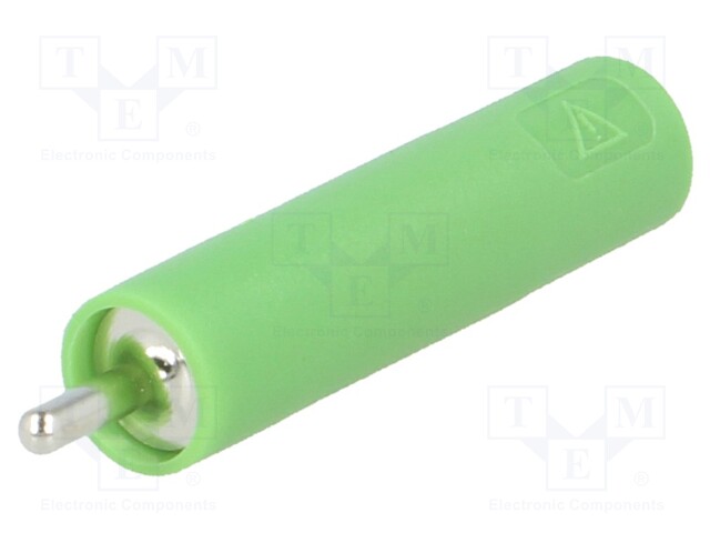 Socket; 4mm banana; 20A; 1kVAC; green; nickel plated; -25÷80°C