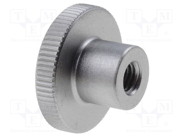 Knob; Dia: 30mm; M8; H: 18mm; stainless steel; Features: knurled