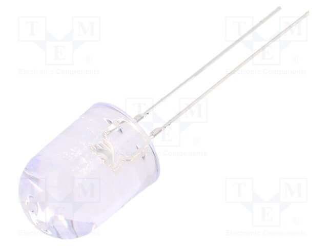 LED; 10mm; green; 18000÷22000mcd; 30°; without flange