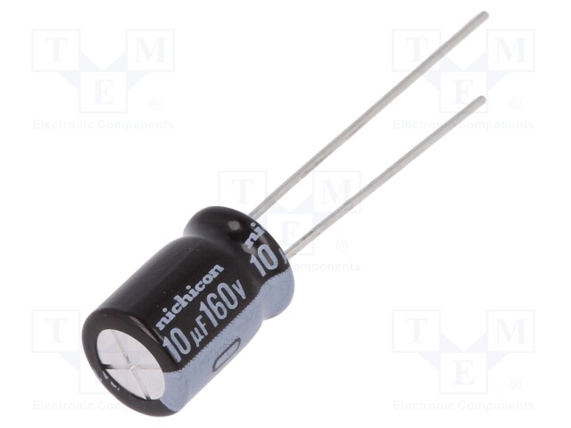 Capacitor: electrolytic; THT; 10uF; 160VDC; Ø8x11.5mm; Pitch: 3.5mm