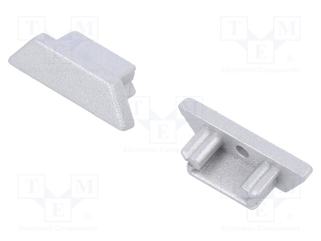 Cap for LED profiles; silver; ABS; Application: ARC12