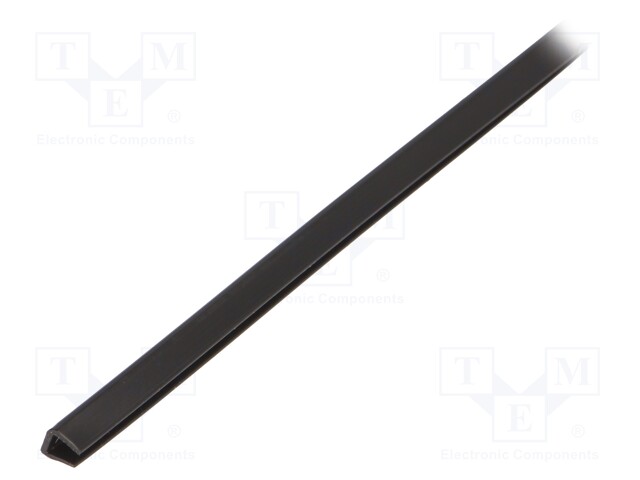 Hole and edge shield; polyetylene; black; Panel thick: 1.6÷2.5mm