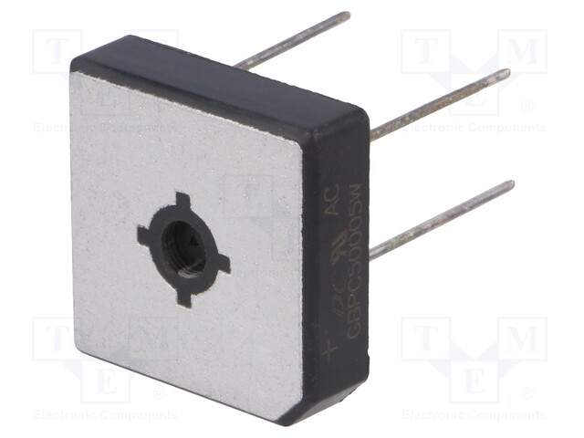 Single-phase bridge rectifier; Urmax: 50V; If: 50A; Ifsm: 450A