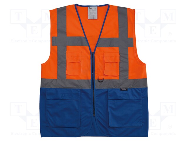 Reflection waistcoat; Size: XXXL; orange-blue; warning