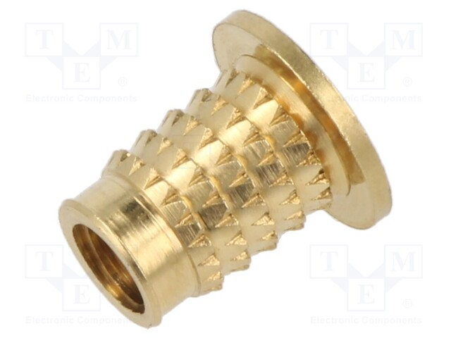 Threaded insert; brass; M6; BN: 37896; L: 12.3mm; MULTISERT®