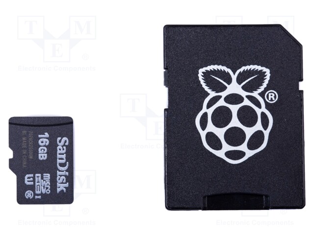 Raspbian preloaded microSD 16GB card with SD adaptor