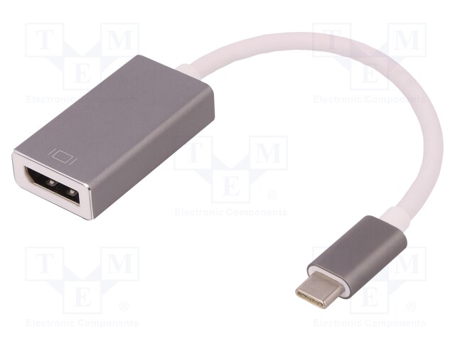 Adapter; USB 3.1; DisplayPort socket,USB C plug; 200mm