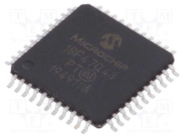 PIC microcontroller; Memory: 128kB; SRAM: 8192B; EEPROM: 1024B