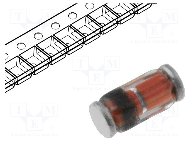 Diode: Zener; 1W; 12V; SMD; reel,tape; MELF; single diode